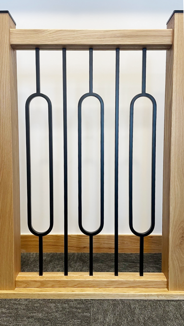 Black Metal Oval Spindle 12.5 x 1117mm 1